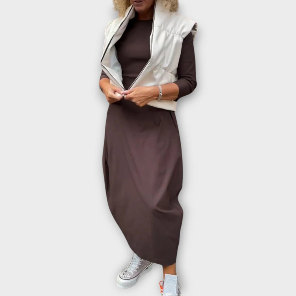 Casual Long Sleeve Maxi Dress