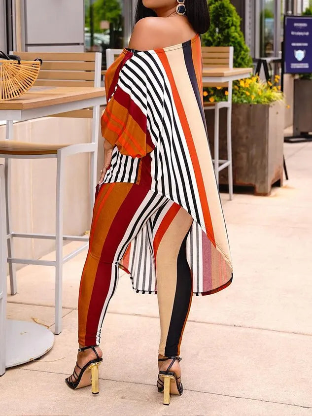 Casual Striped Printing Leggings