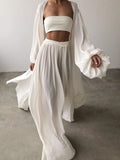 Elegant And Sexy Solid Color Three Piece Set