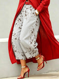 Women's Vintage Ethnic-print Artistic-print Jeans With Pockets