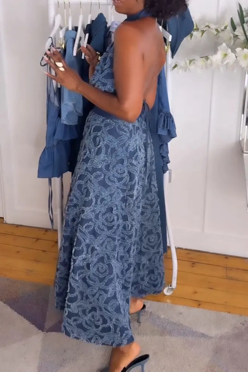 Women's Fashion 3D-Embroidered Denim Vest or Skirt
