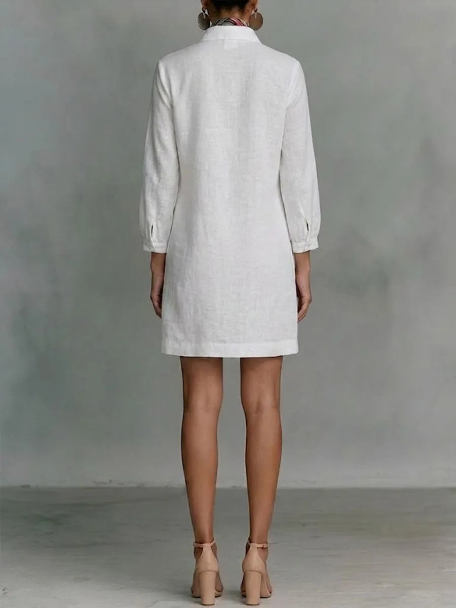 Women's Minimalist Casual Cotton-linen Dress
