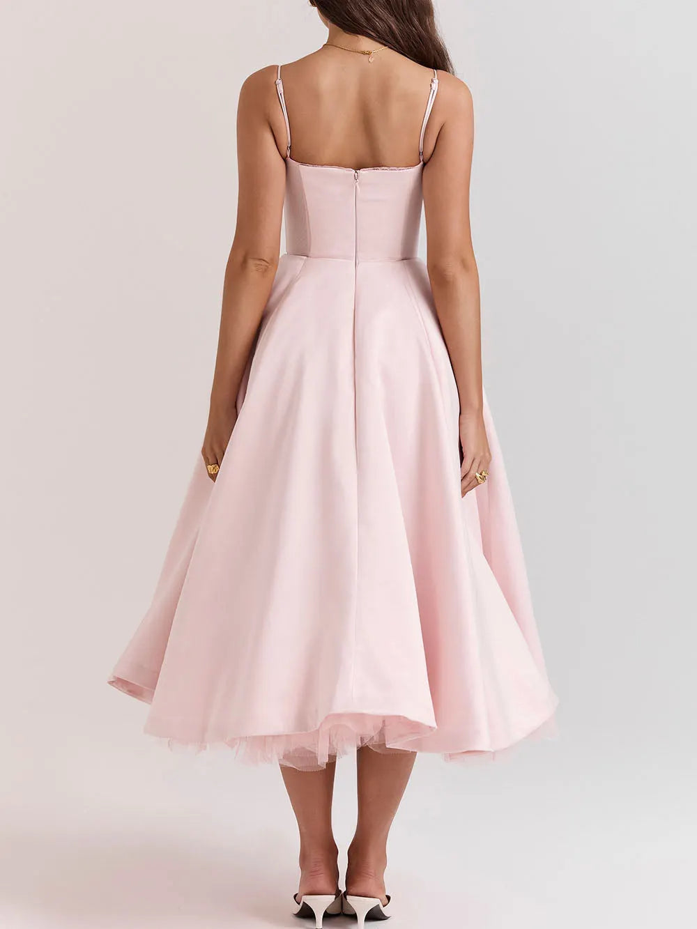 Sexy slim fit waist Midi Dresses