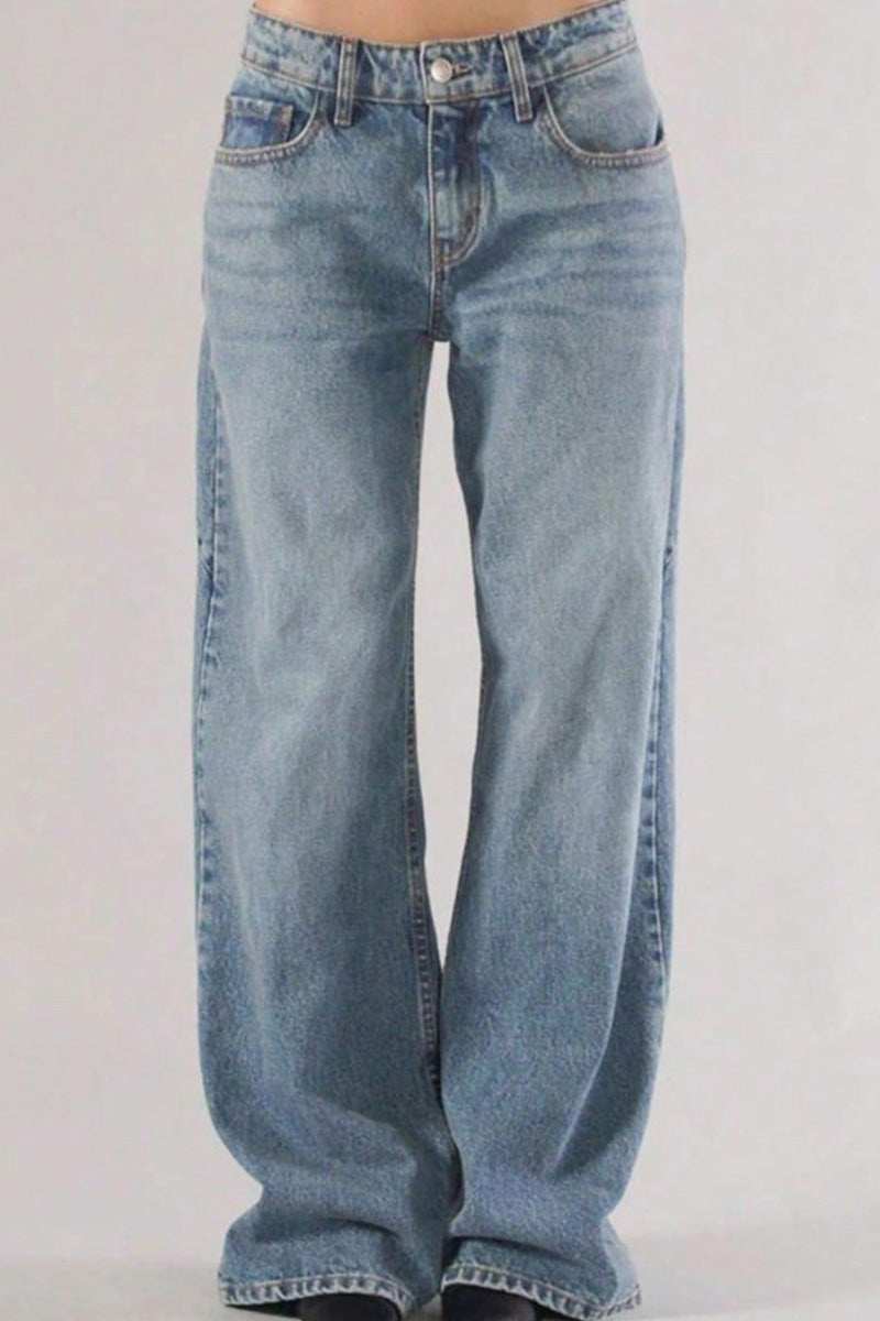 Vintage Low Rise Loose Jeans For Women