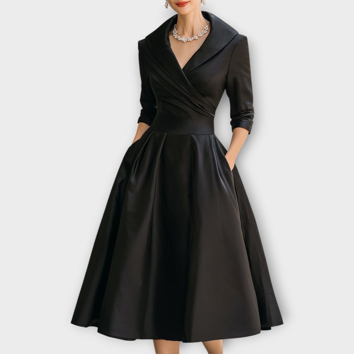 Midi Dress in Satin