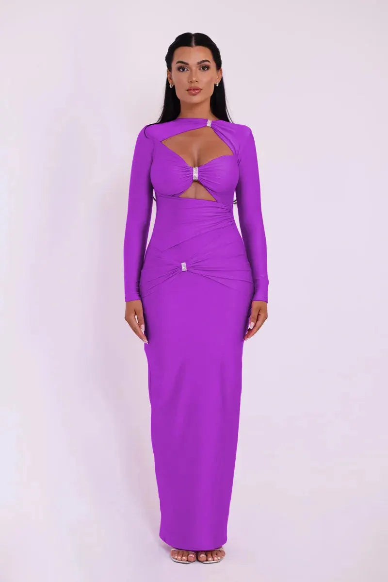 Valencia Cut-Out Embellished-Bodycon Maxi Dress