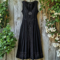 Viking Vegvisir Embroidered Celtic Knot Linen Tank Dress
