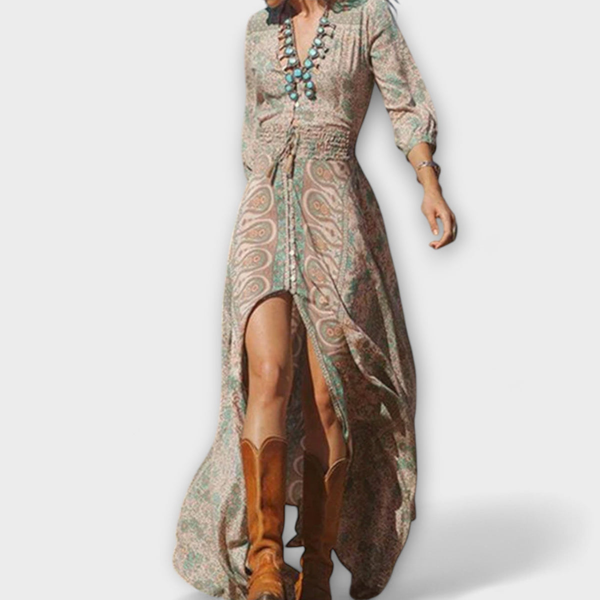 Maxi dress in soft bohemian style