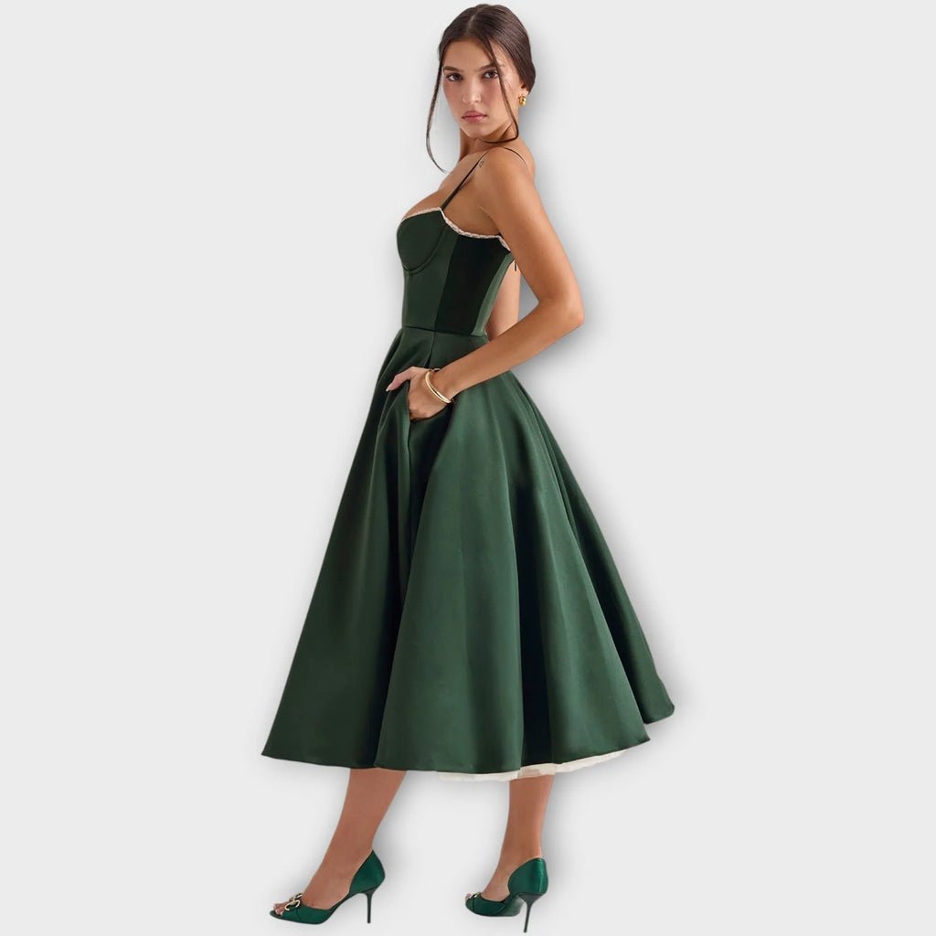Elegant Midi Bustier Dress