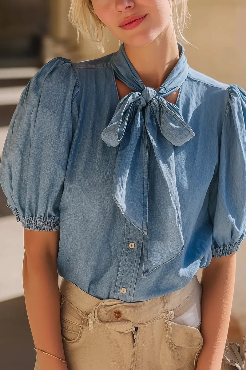 Ladies' Hot Selling Casual Thin Denim Top
