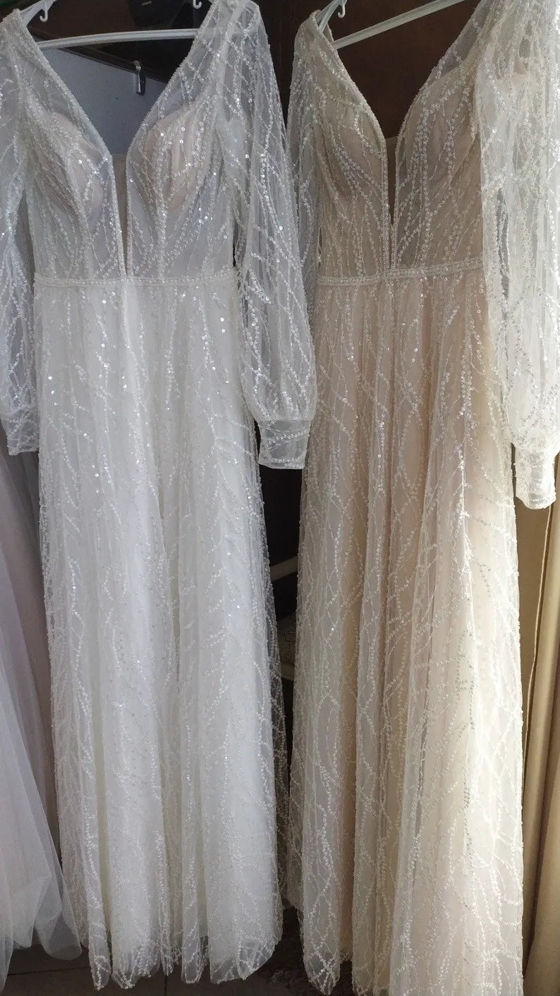 boho summer beach long ivory bride bridal wedding dress plus size adjustable brilliant bridal lace a line tulle open wedding unique bohemian