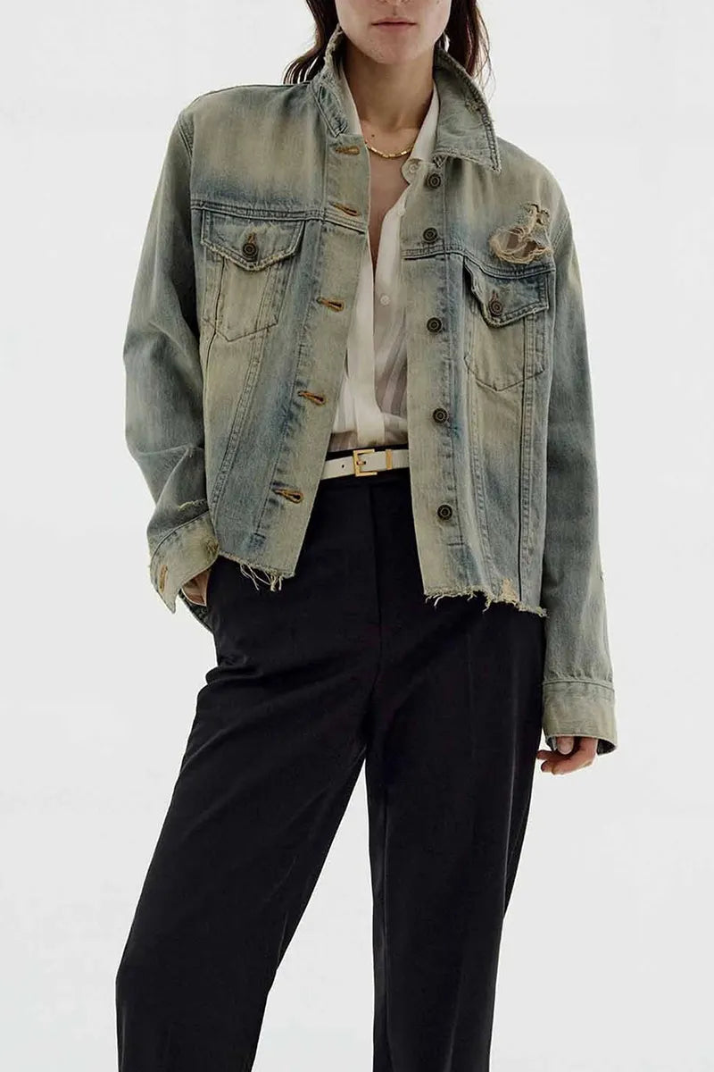 Women's Antique Wash Denim Jacket