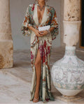 Women's Elegant Vintage Printed Robe