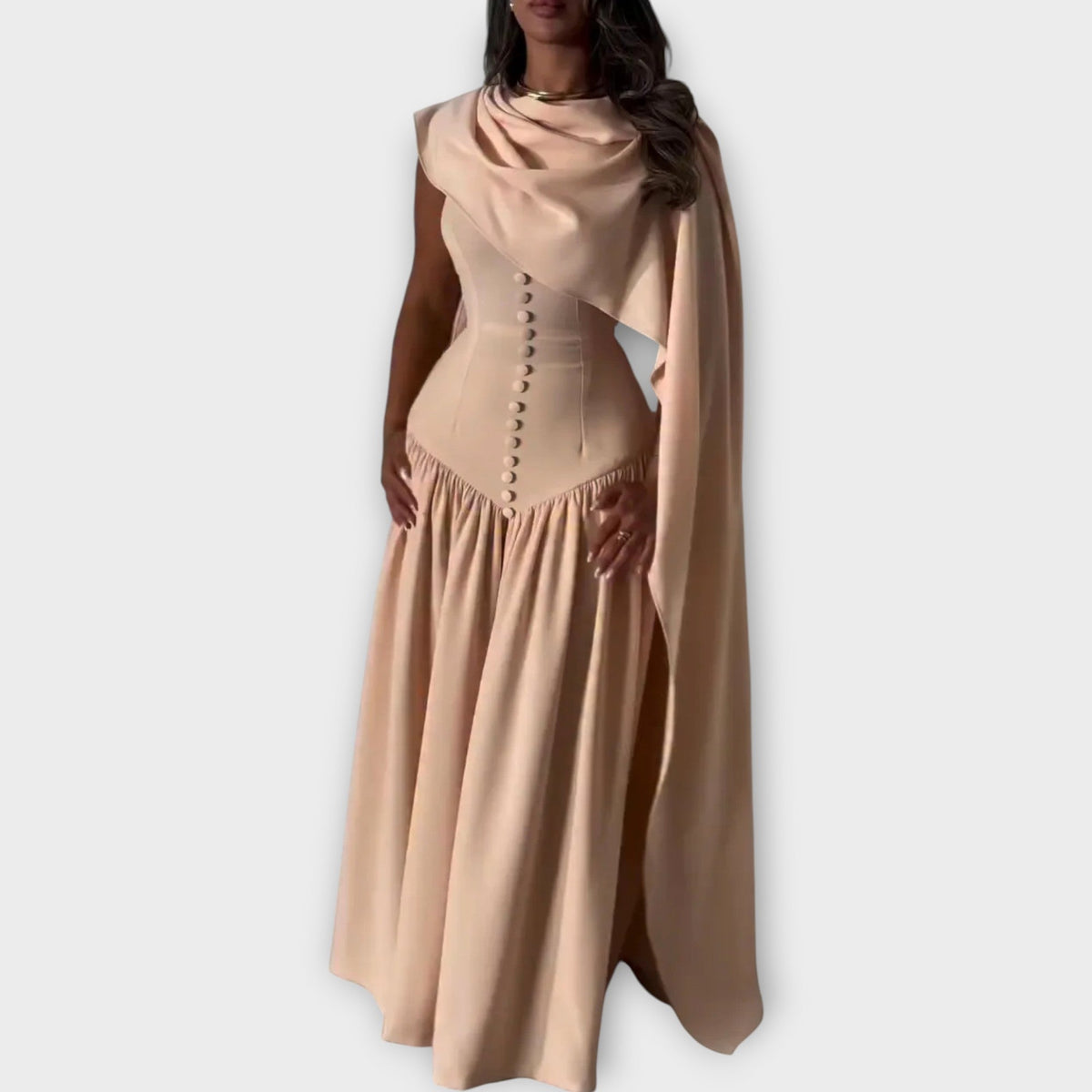 Draped Goddess Maxi Dress
