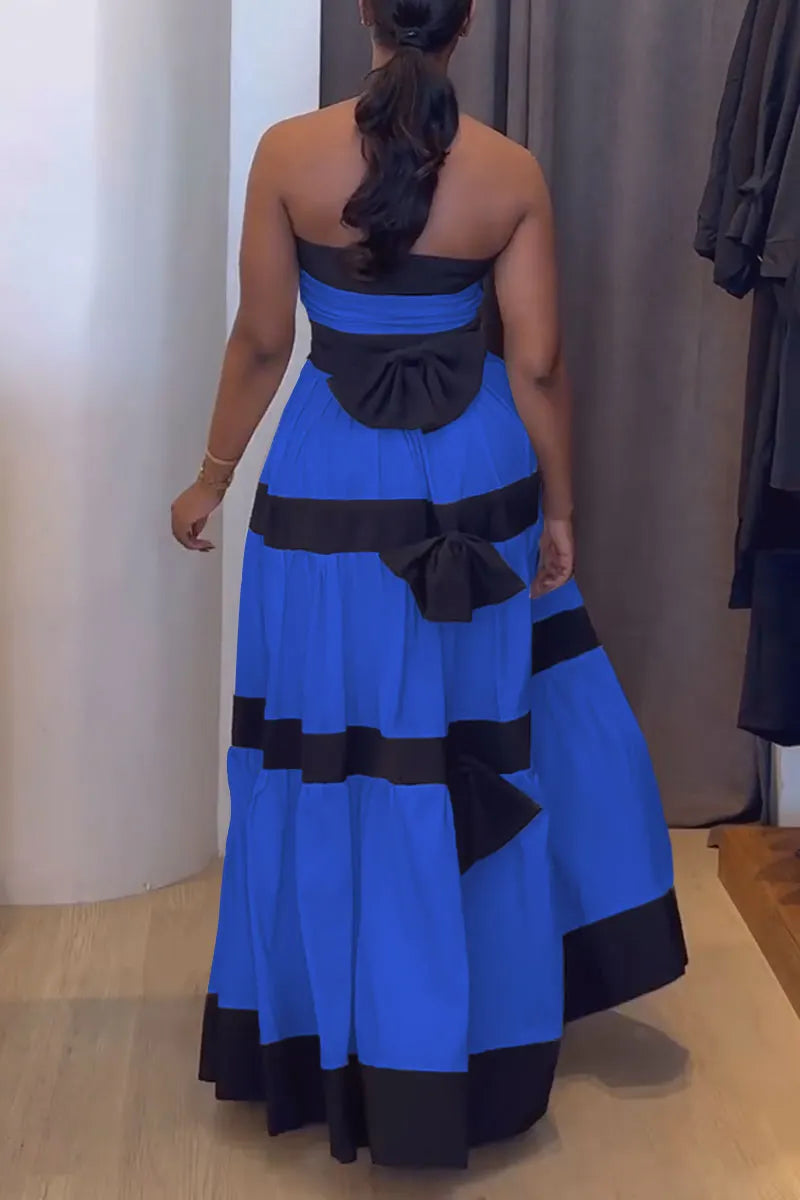Women's Elegant Contrasting Off-shoulder Dress