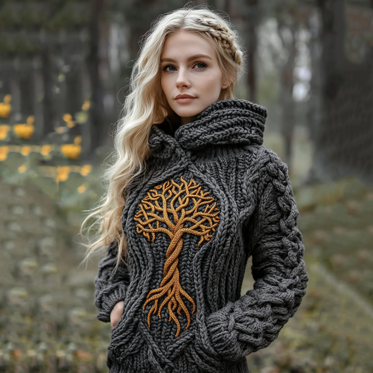 Women's Viking Tree Of Life Celtic Hooded Sweater