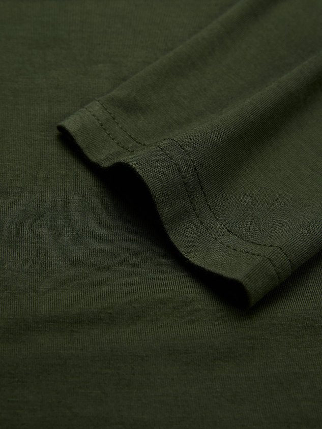 Casual Plain Ruched Cowl Neck T-shirt