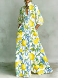 Women's Printed Elegant Romantic Vacation Medium Sleeve Maxi Dress