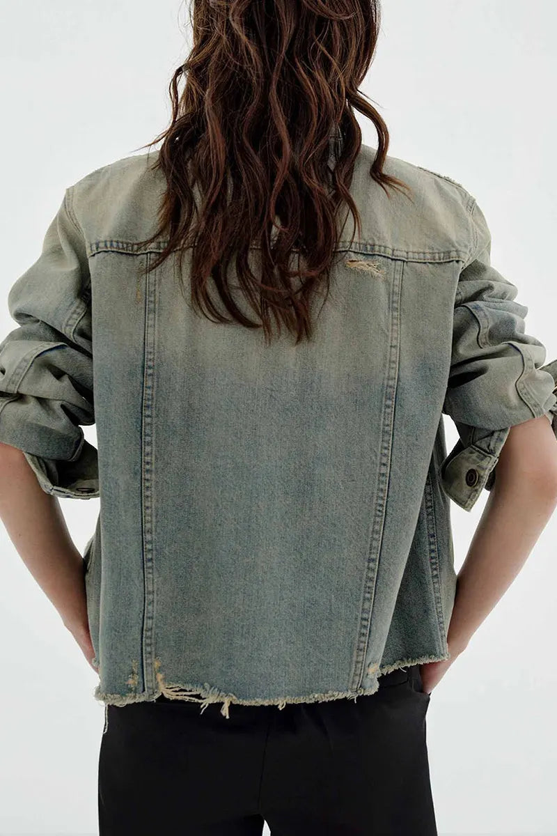 Women's Antique Wash Denim Jacket