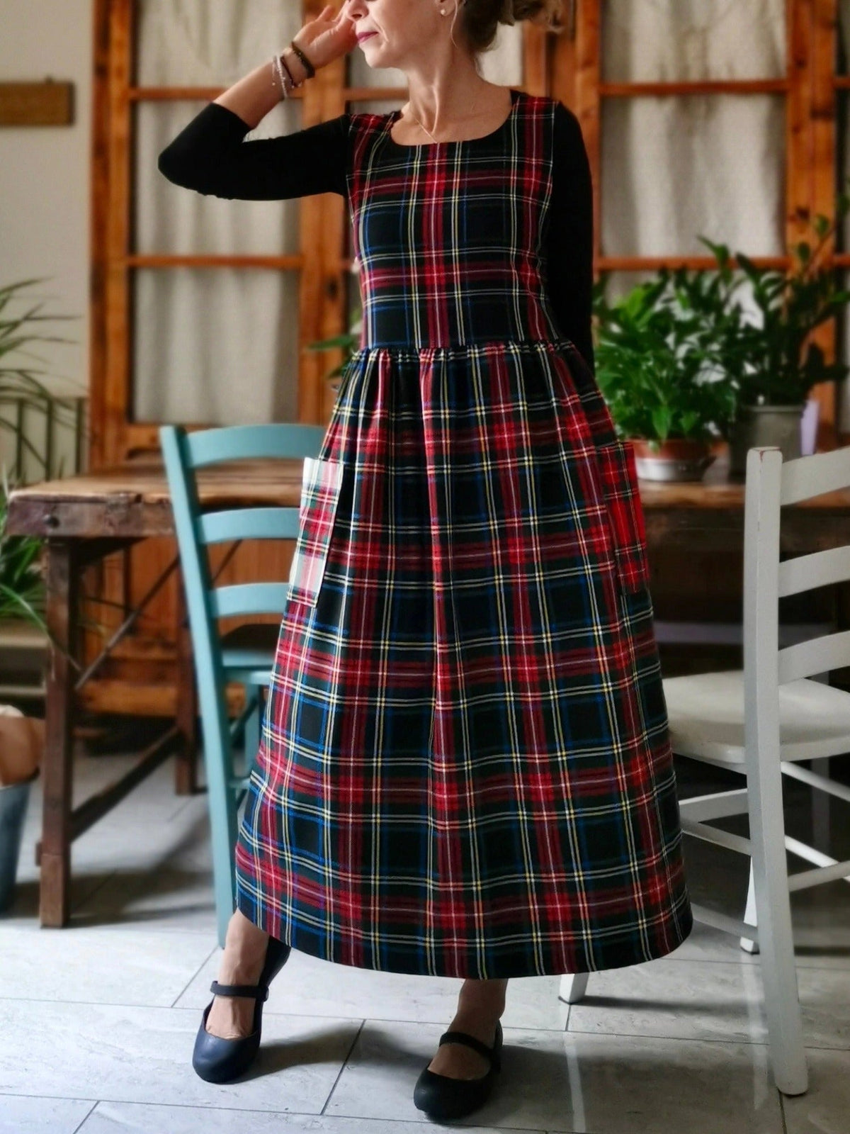 Patchwork Tartan Apron - 3