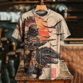 Men's Tribe Cat Dinosaur Japanese Art Print T-shirt