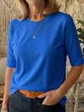 Cozy Minimalist Half-sleeve 100% Cotton T-shirt
