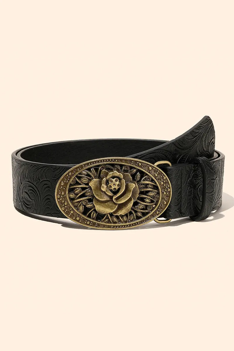 Vintage Embossed Design Belt For Stylish Women