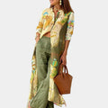 Elegant Coordinated Linen Set with Modern Simplicity and Comfortable Flow