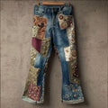 Women's Bohemian-style Patchwork Ethnic Jeans