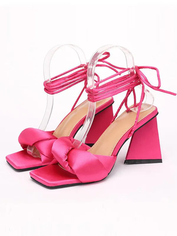 Fish Mouth Straightened High Heel Sandals