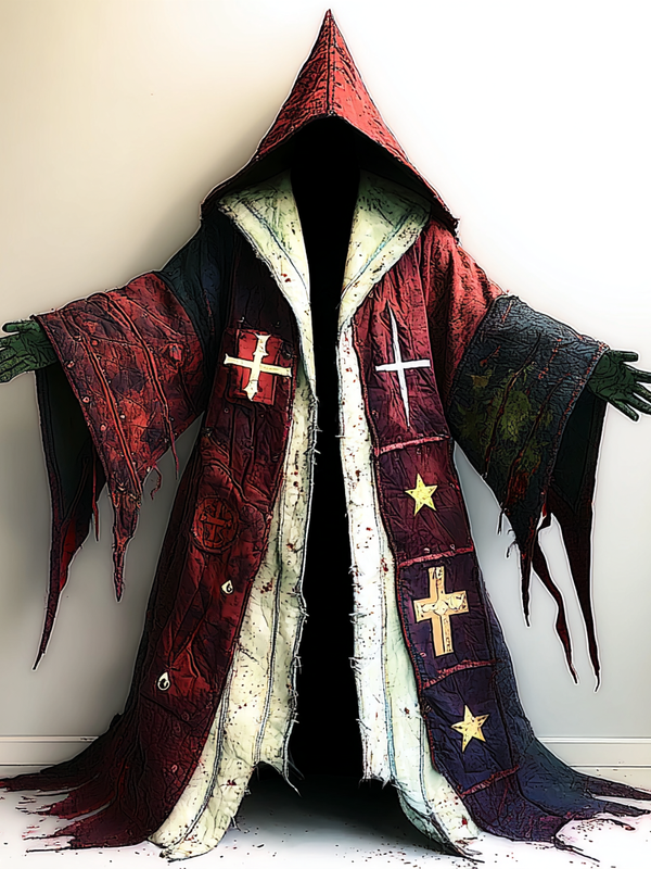 Men's Fashion Starry Galaxy Hooded Cape 2c1c