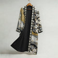 Men's Retro Floral Art Print Linen Long Kimono