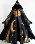 Moon and Stars Long Wizard Cloak  2969