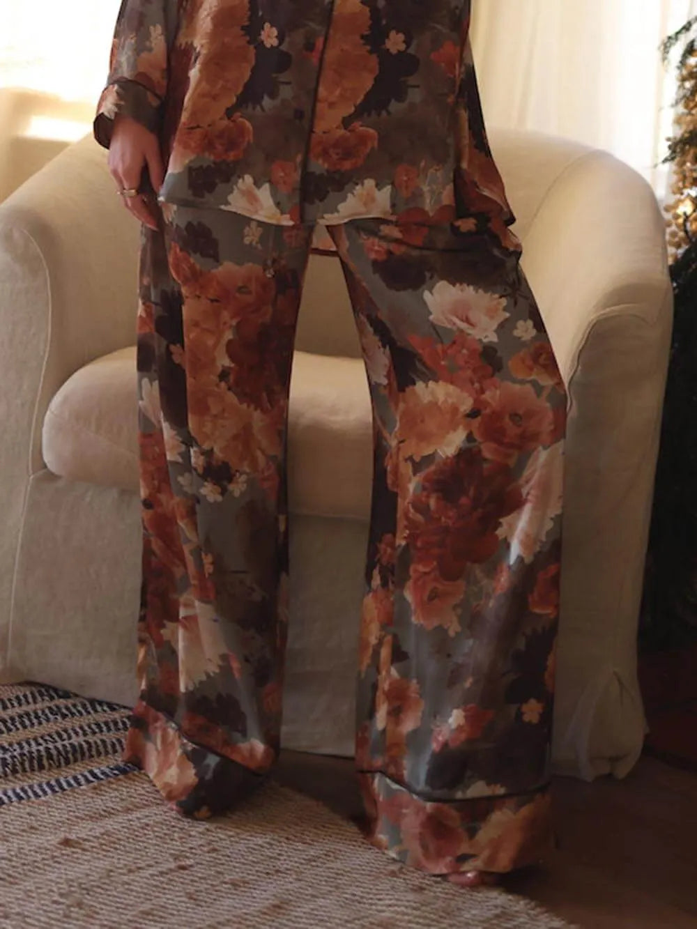 Modern Unique Print Button Down Oversized Blouse