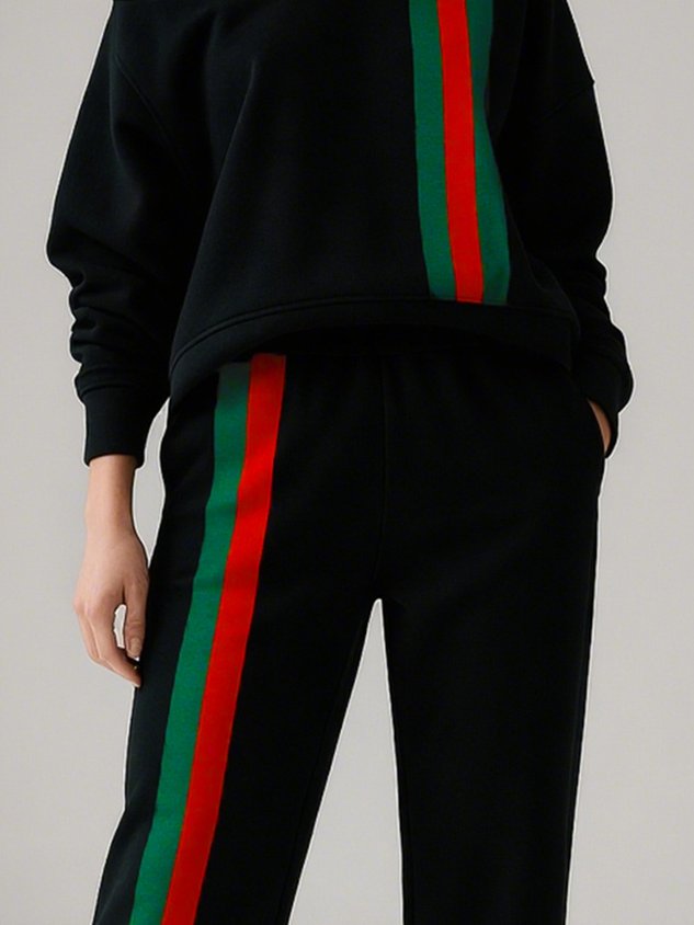 Casual Plain Cold Shoulder Color Block Sweatshirt