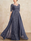 Chiffon Lace Maxi Dress