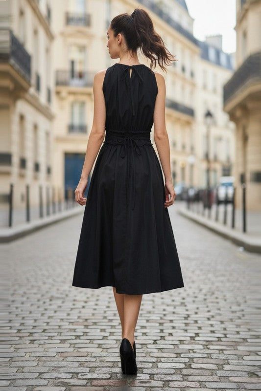Cross Front Strap Midi Dress