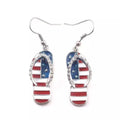 American Independence Day Art Slipper Earrings