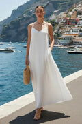 POM-POM MAXI SLEEVELESS DRESS