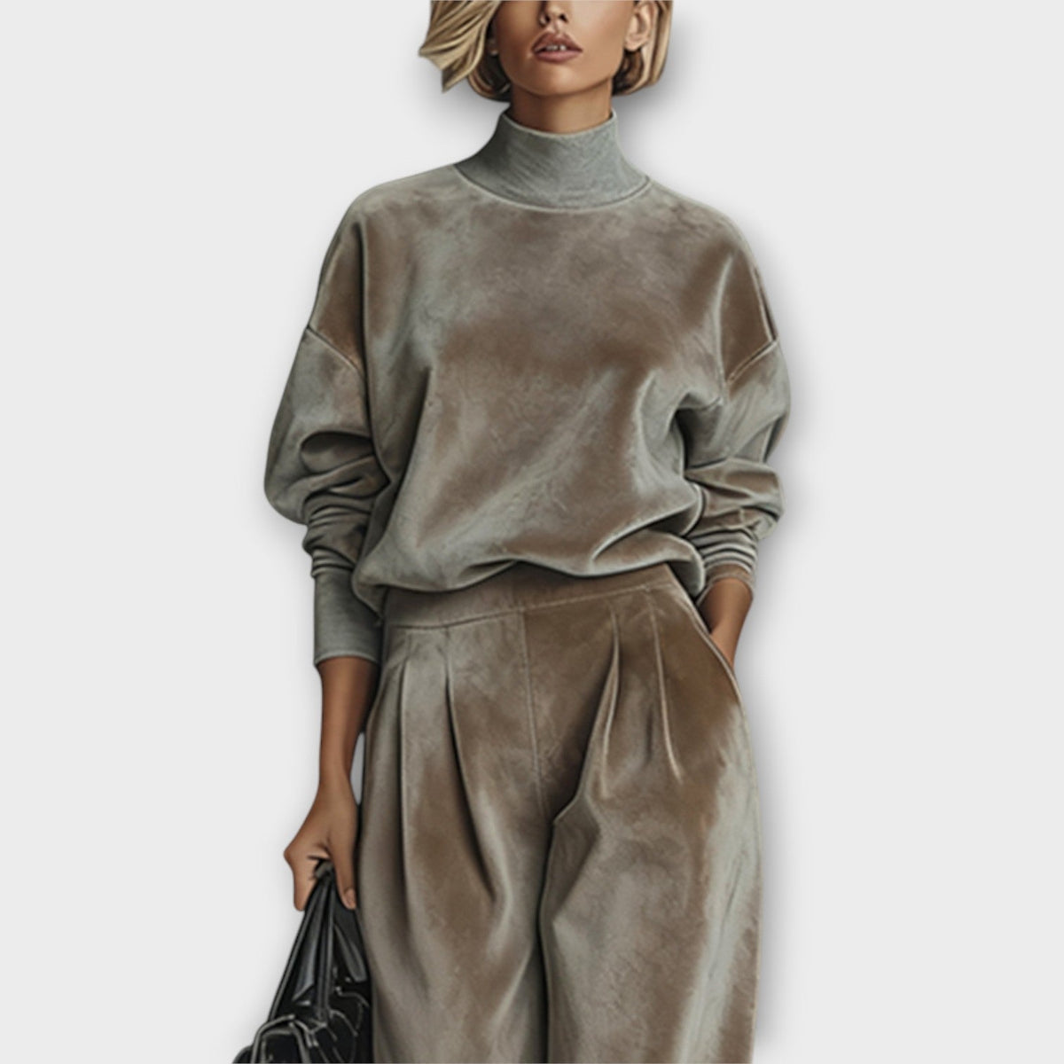 Velvet Luxe Turtleneck Set