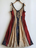 Viking Vintage Linen Halter Tie Dress