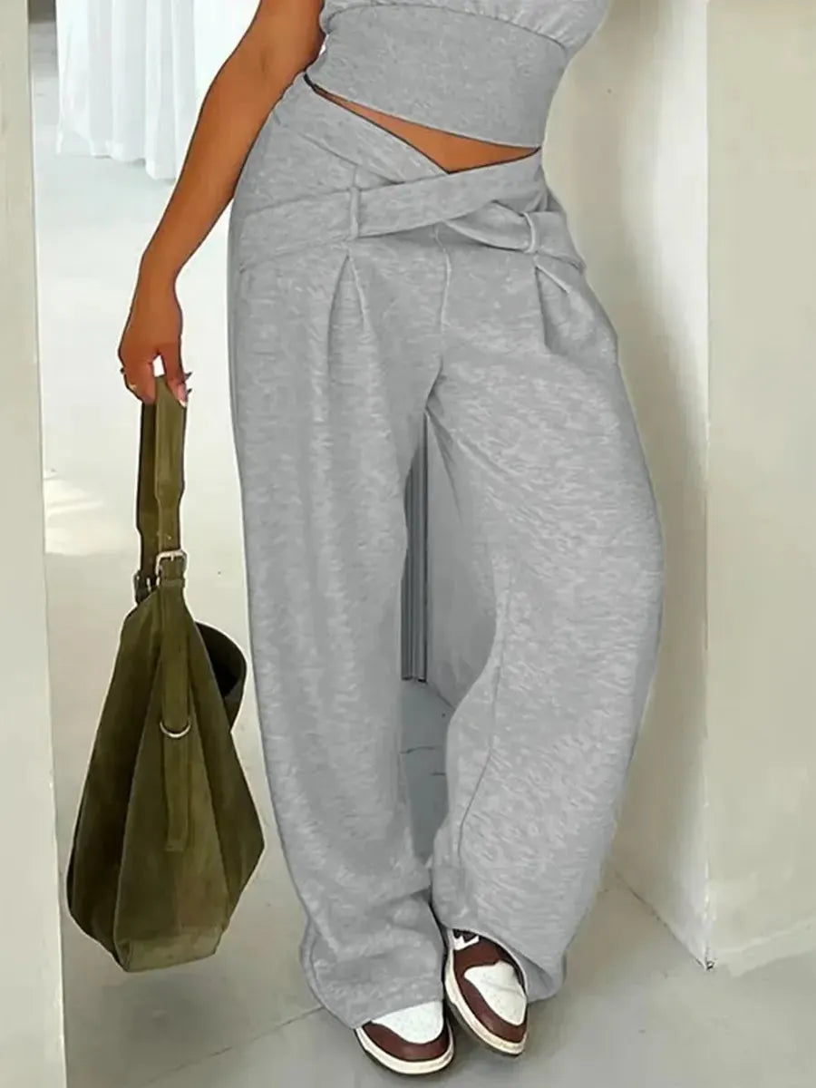 Women's Fashion Casual Solid Color Cotton Pants