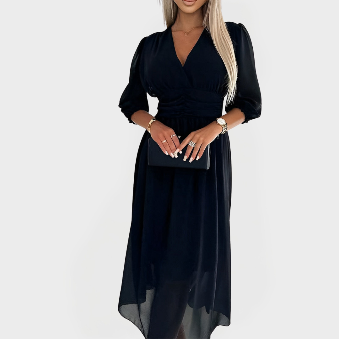 Airy Silk Chiffon Dress for Elegant Appearances