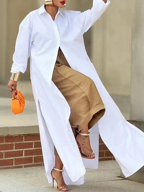 Loose Wide Leg Pleated Pockets Solid Color Pants