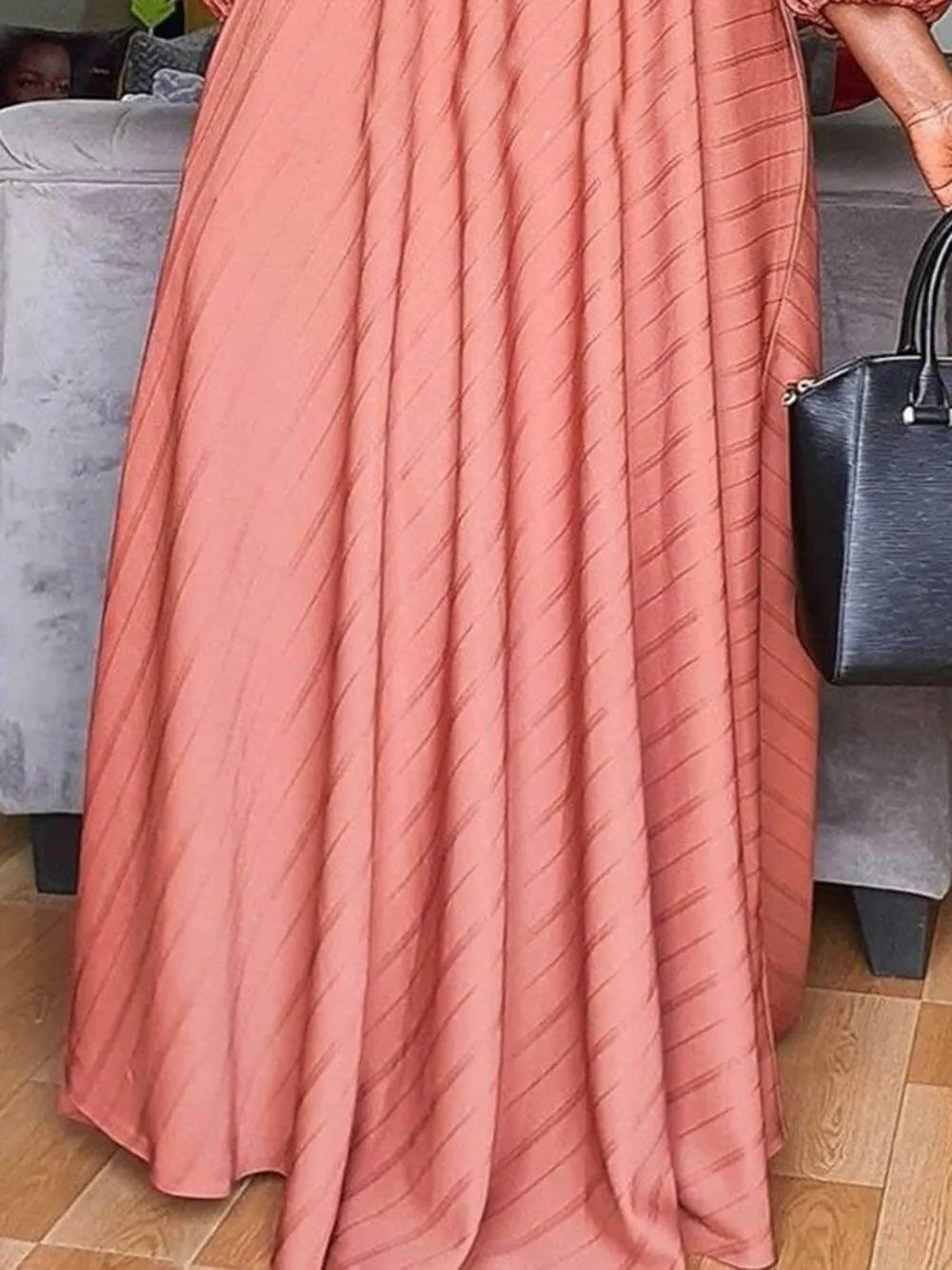 Boho Style Pleated Oversized Maxi Dress