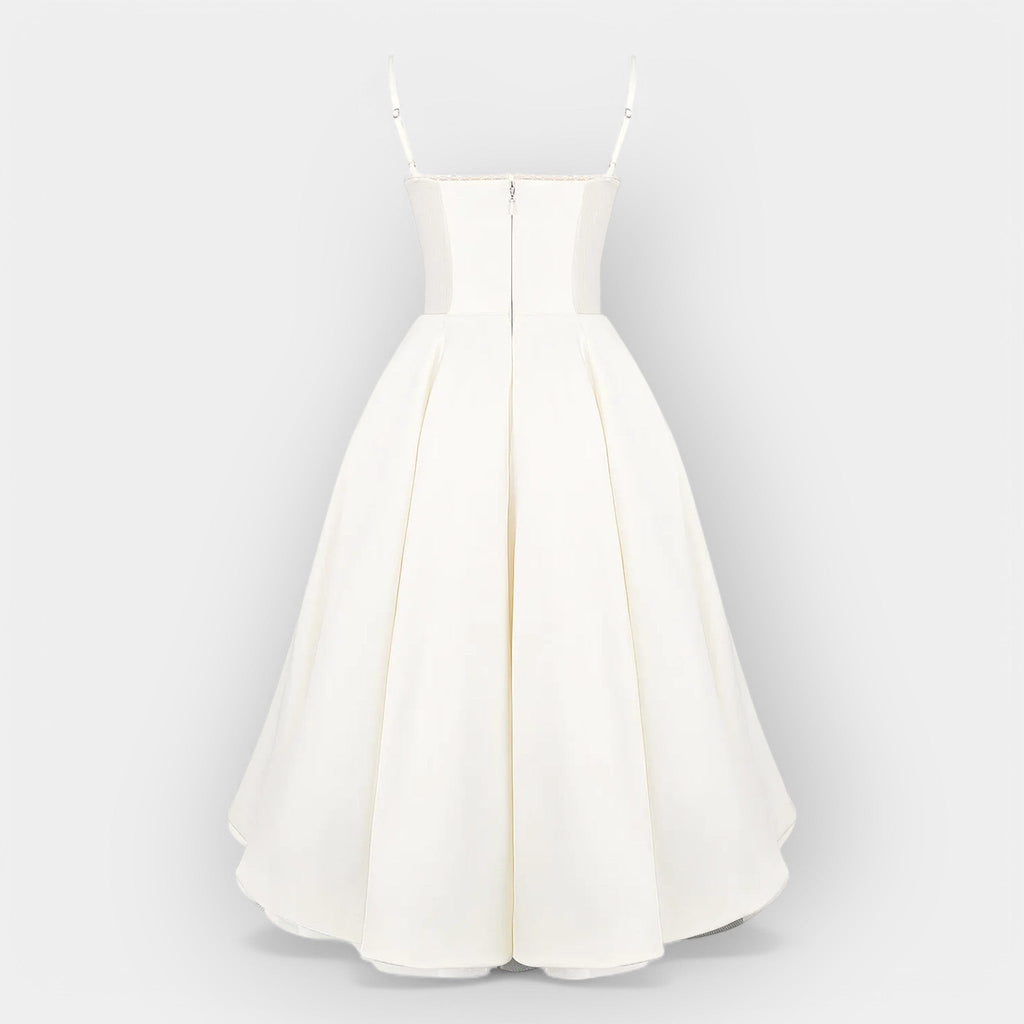 Simple White Midi Dress