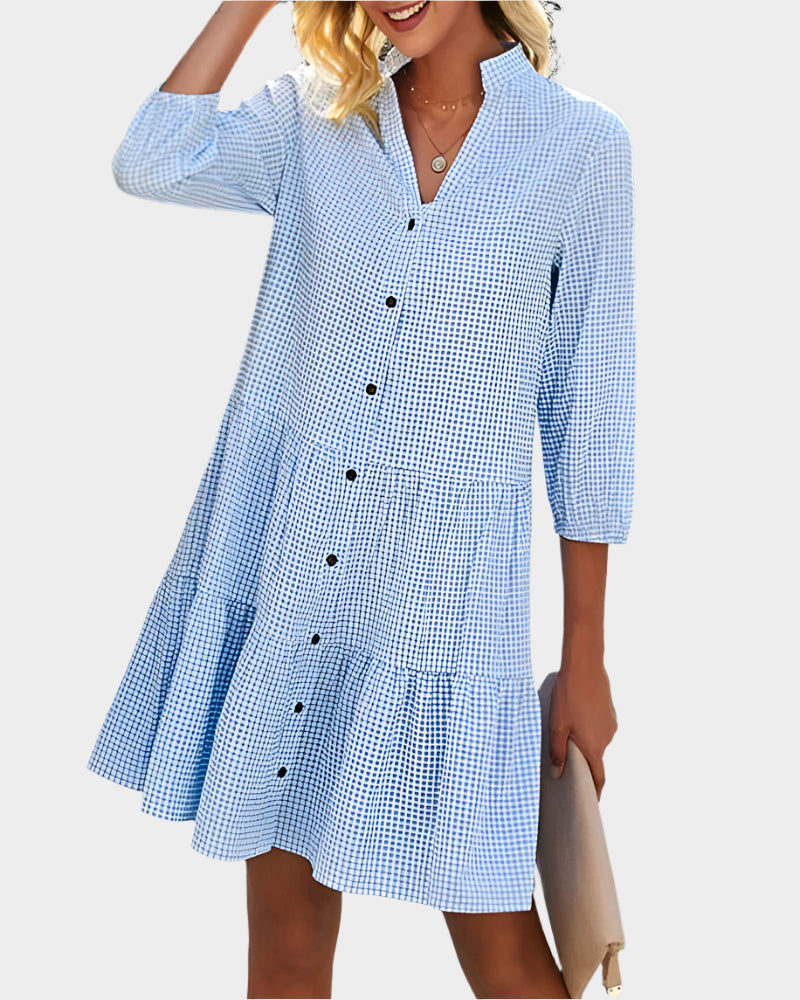 Light and Flattering Check Summer Dress