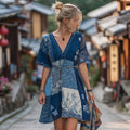 Women's Japanese-style Floral Print Casual Dress