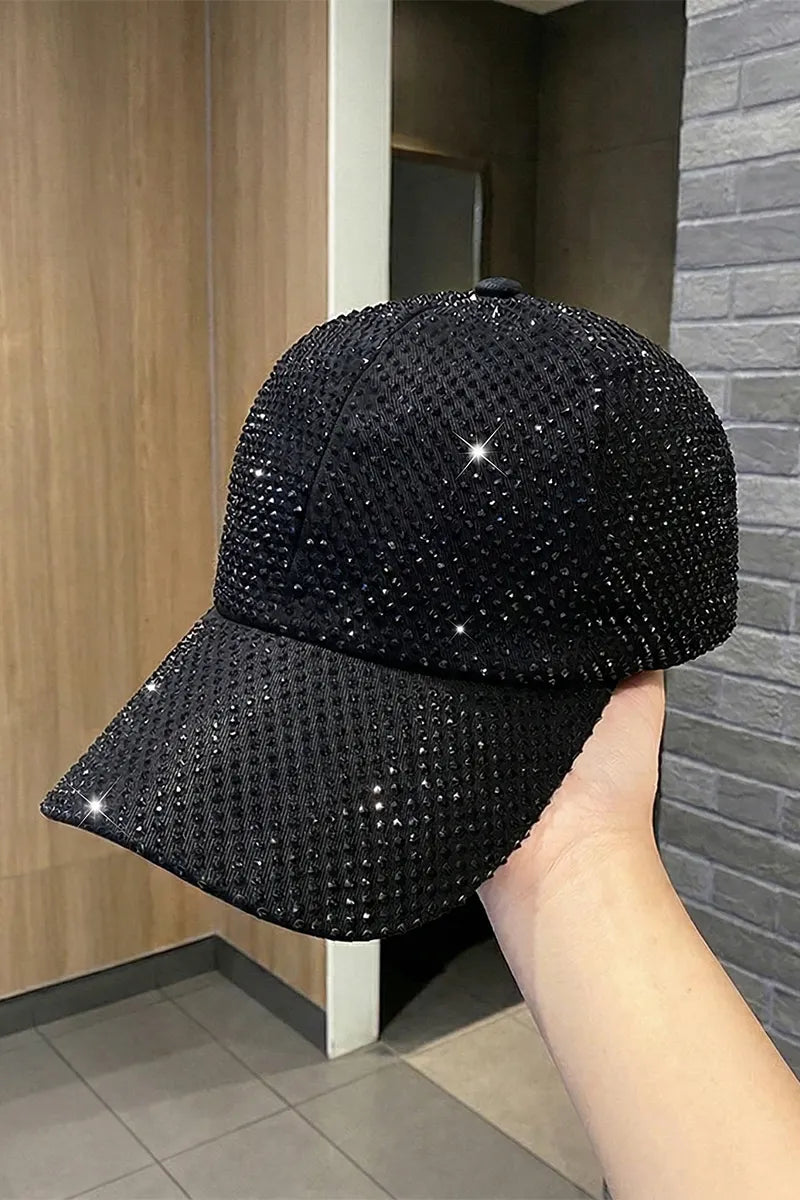 Women's Casual Full-Coverage Rhinestone Baseball Cap