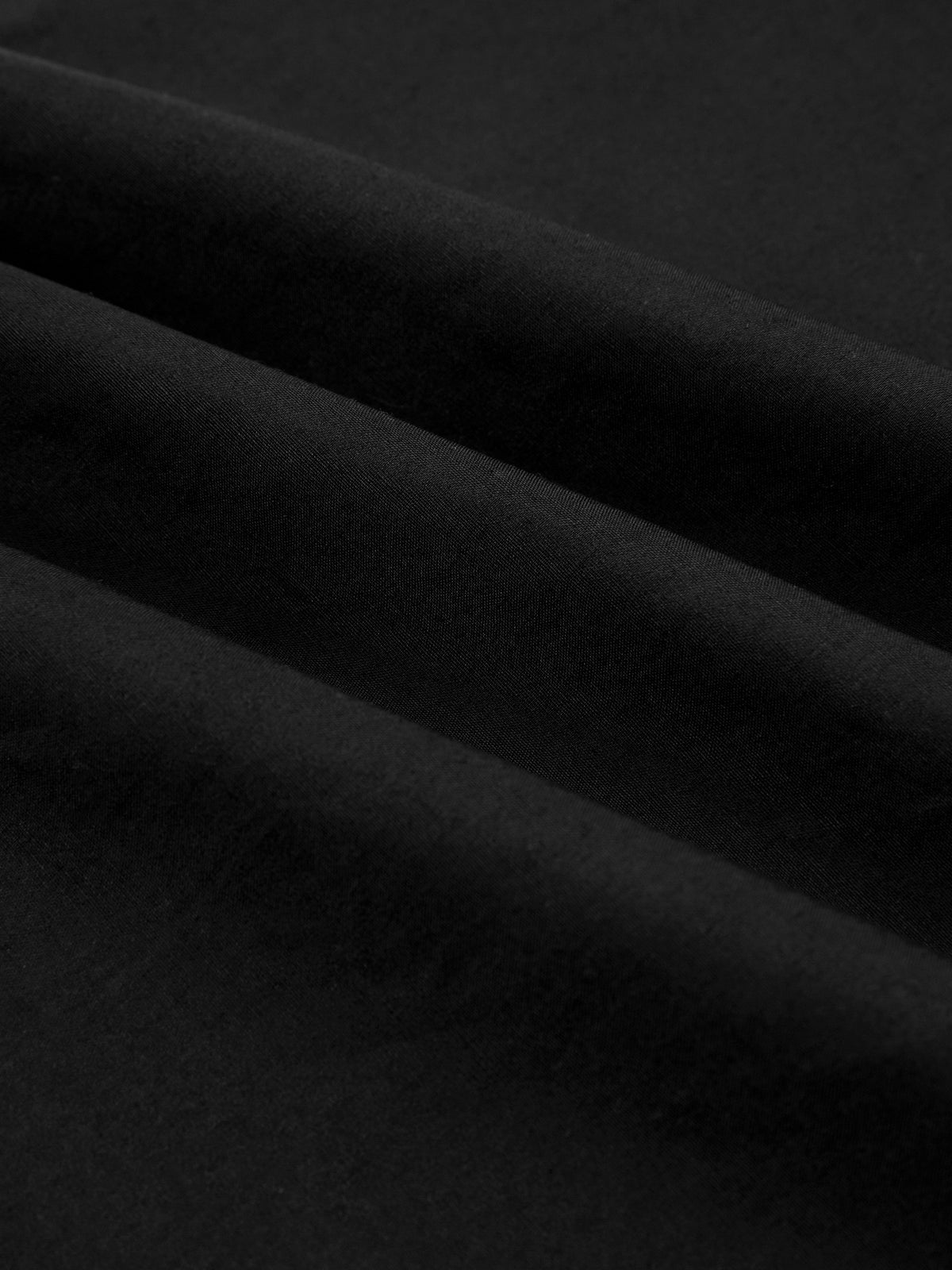 Maxi Cotton Dress, Sleeveless, V Neck, Plain, French Vintage, Black